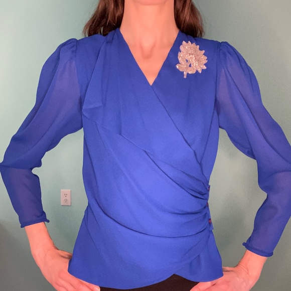 Stunning vintage blouse with show stopping appliqué - Picture 1 of 9